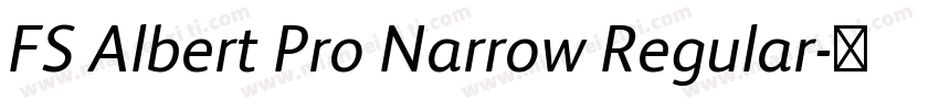 FS Albert Pro Narrow Regular字体转换